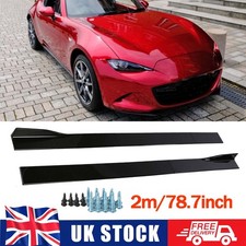 For Mazda MX-5 RX-8 78.7'' Side Skirt Extension Splitter Rocker Panel Lip Gloss