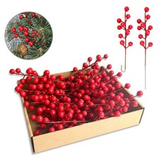 35 Pack Christmas Tree Decorations,9 inch Artificial Red Berry 9 inches,