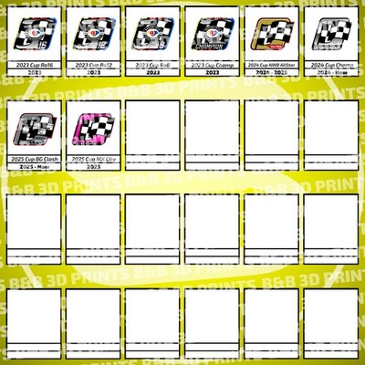 NASCAR 1:1 Custom Win Stickers 1/24 Diecast 75th All Star Clash