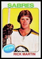Rick Martin, 1975-76 Topps, #175, Buffalo Sabres,
