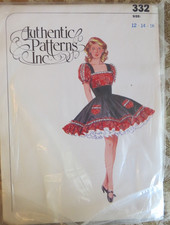 Vintage Square Dancing Dress Authentic Patterns 332 Unused Country Sz 12-14-16