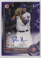 2022 Bowman Paper Prospect Purple Border 48/250 Dakota Mekkes #PPA-DM Auto 18t1