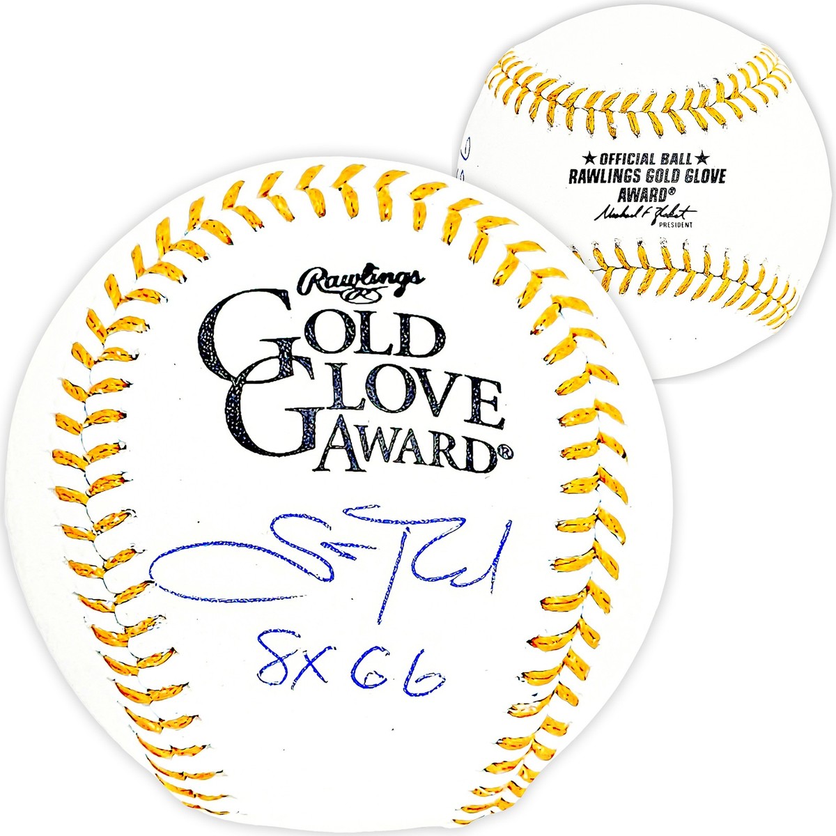 Scott Rolen Auto Official Gold Glove Logo MLB Baseball Cardinals 