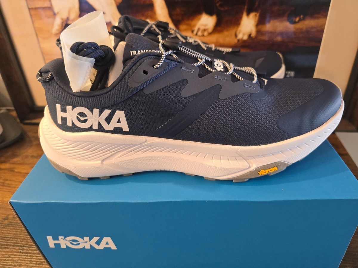New Hoka Transport Varsity Navy White Men display picture 1
