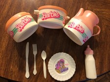Barbie vintage 79s Play Dishes plastic