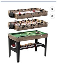 Multi Combo Game Table with Foosball, Air Hockey, and Pool.