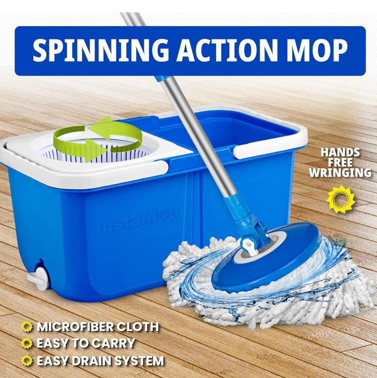 InstaMop Spin Mop, fregona y cubo con juego de escurridor - Envío gratuito Foto 2 de 4