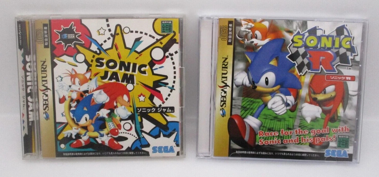 Sonic Jam & Sonic R 2 Jeux Set SS SONIC THE HEDGEHOG SEGA SATURN Japon Testé