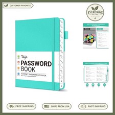 Elegant Password Keeper Book with Alphabetical Tabs - 136 Pages for Seniors
