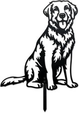 WADORN Labrador Retriever Metal Decorative Garden Stakes,