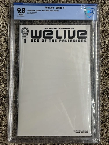 2022 Aftershock Comics We Live-Black #1 CBCS 9.8 NYCC Blank Exclusive