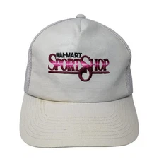 Wal-Mart Sport Shop Snapback Trucker Hat Gray One Size MMB Headwear Vintage