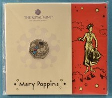 Royal Mint Mary Poppins BU Coloured 50p Coin 2025 - LE of 10,000