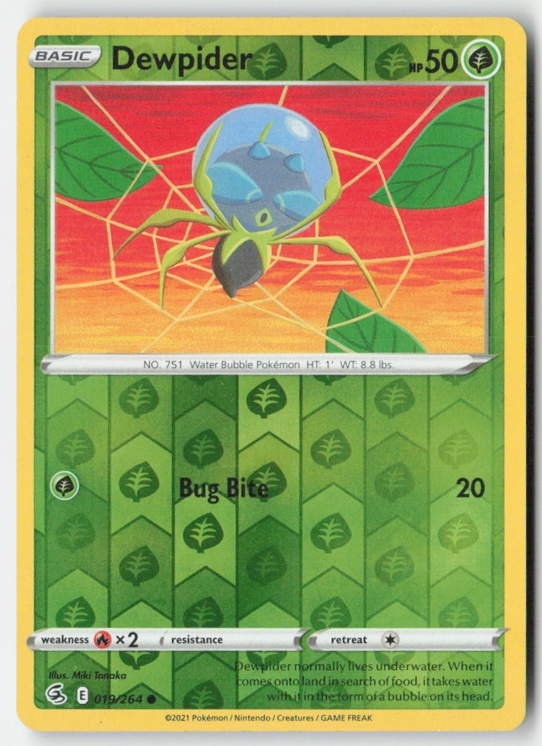 Dewpider 19/264 Common MP Reverse Holo - Fusion Strike