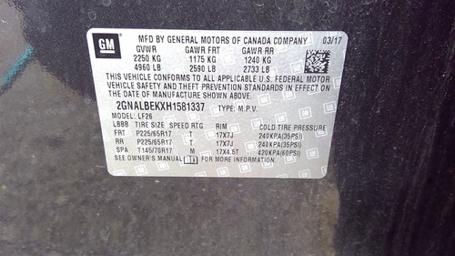 Driver Left Front Knee Fits 10-17 EQUINOX 1464055 - Picture 6 of 7