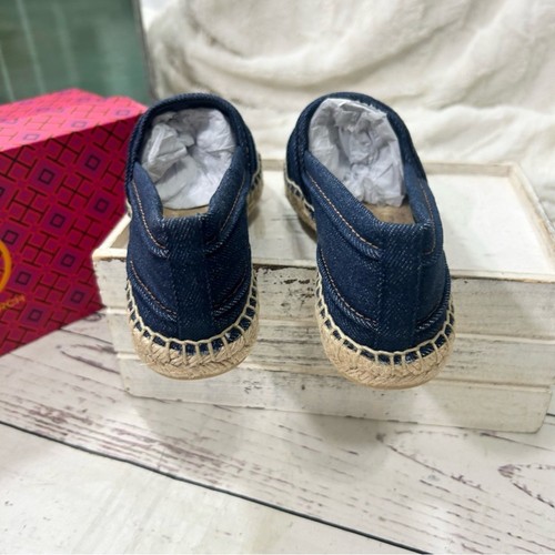 Tory Burch Everly denim espadrilles slip on loafers NEW in box size 6 women - Picture 6 of 6