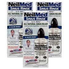3PACK NeilMed Sinus Rinse Sample Kit with 1 Premixed Packet Ex 03/2029 FAST SHIP