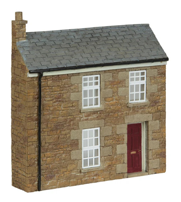 Scenecraft 44-0220A Low Relief Stone Terrace Right Hand Door Red