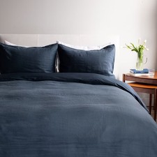 French Linen and Cotton Duvet Cover  Sham Set - Full/Queen -