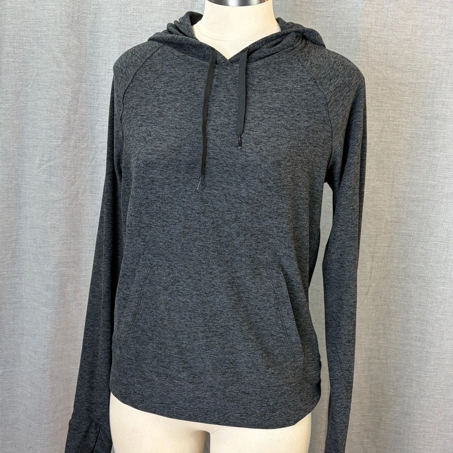 Outdoor Voices Gray Hoodie Lightweight Stretch Pullover Activewear L