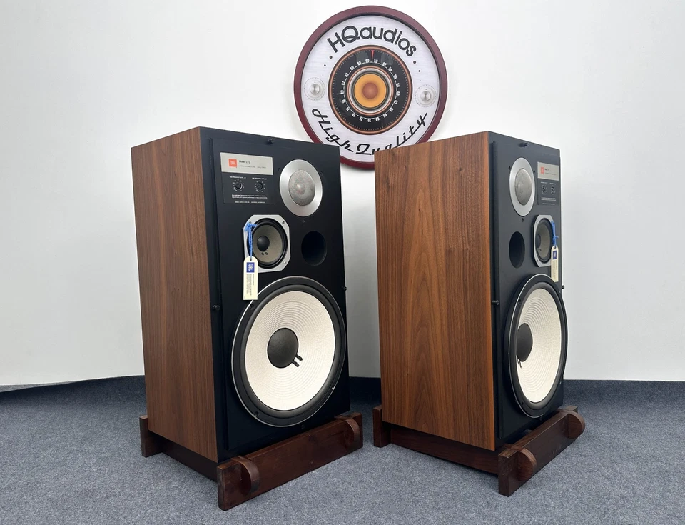 Soportes de altavoces de madera de nogal WRS425 - artesanía sólida para altavoces vintage de 12" Foto 2 de 4