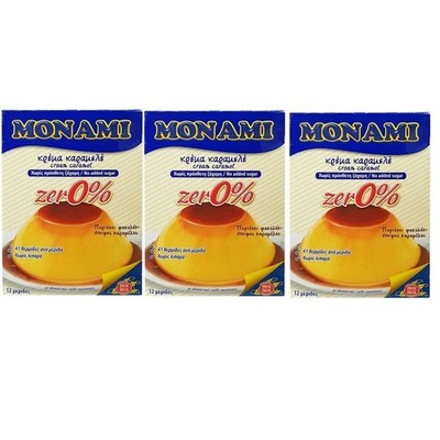 MONAMI Creme Karamell Pulver Mix & Liquid Zero% ohne Zuckerzusatz - 3...