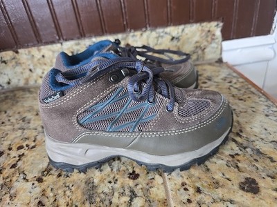 THE NORTH FACE Kids' Storm WP Hiking Boots Brown Blue Sz 11Y Suede Hydro Seal