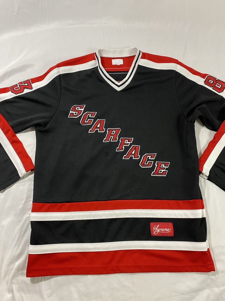 トップス Supreme Scarface Hockey Jersey Football Supreme 2017 Fall/Winter Scarface Hockey Jersey L Black Red Tony