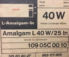 Osram fluorescent lamp T12 40W/25in white-universal-white L-amalgam-in Germany