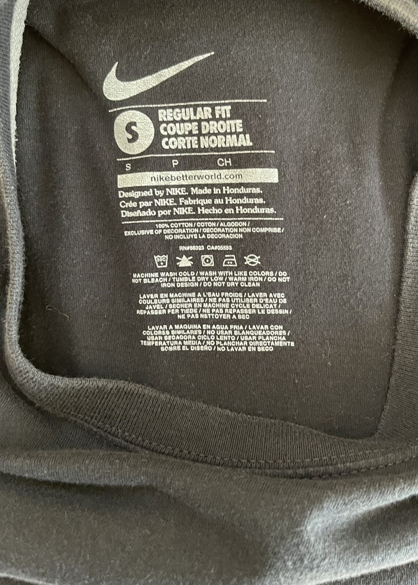 Nike Blue Swoosh Logo T-Shirt Men's Size Small Color Black With