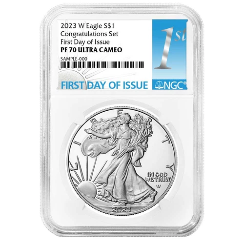 2023-W Proof $1 American Silver Eagle Congratulations Set NGC PF70UC FDI Firs...