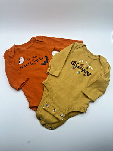 Carter’s Baby Halloween & Thanksgiving Bodys 3M 2er Set Urlaub Baby - Bild 1 von 7