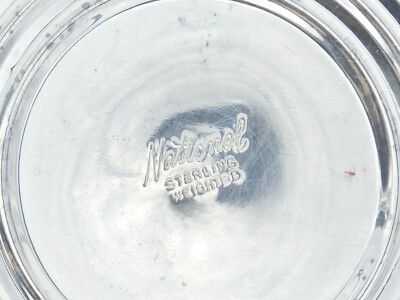 PAIR of NATIONAL SILVER Co STERLING SILVER WEIGHTED CANDLE HOLDER