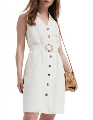 WITCHERY Belted Collar Linen White Dress SZ 10 BNWT | eBay Australia WITCHERY Belted Collar Linen White Dress SZ 10 BNWT | eBay Australia