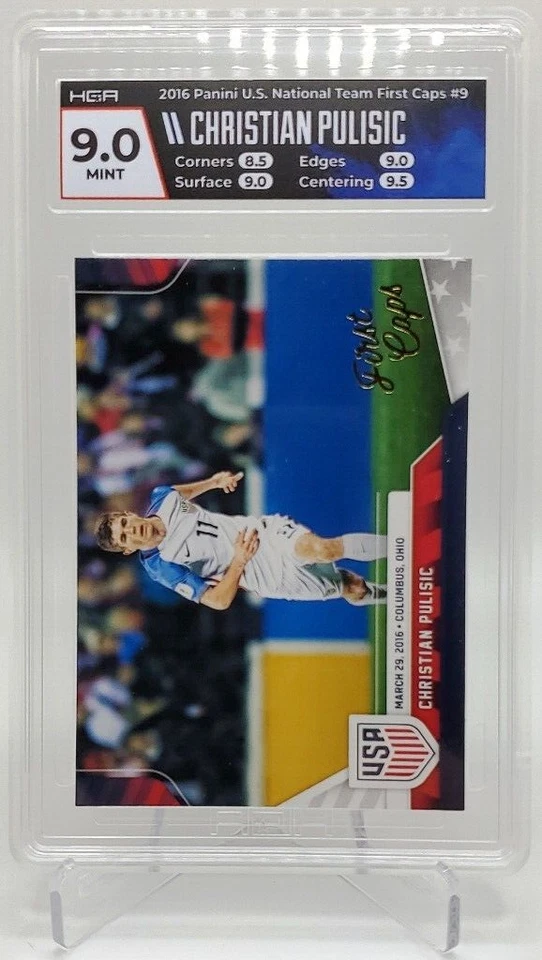 Christian Pulisic - #9 2016 Panini US National Team 'First Cap' - HGA 9.0 (AXK) - Image 2 of 4