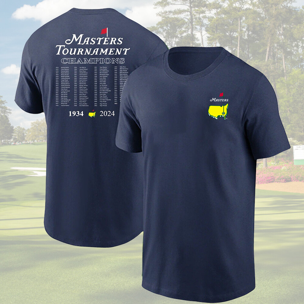 SALE 30 2024 Masters Tournament Augusta Champions History T Shirt For