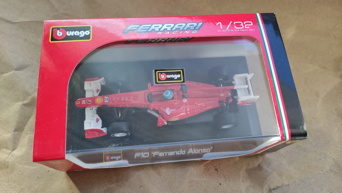 1/32 Scale Model of F1, Fernando Alonso, Ferrari F10 #8, Burago | eBay