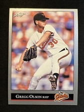1992 Leaf: Series 2 #277 Gregg Olson/Baltimore Orioles/P ⚾🐷⚾