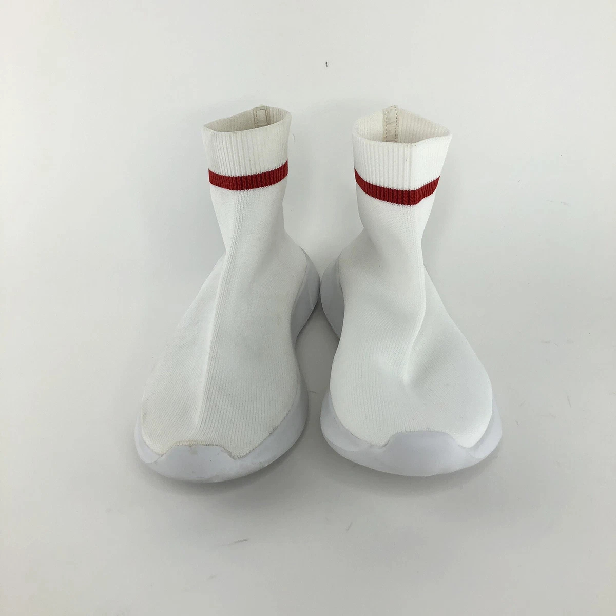 Bar III Womens Size 6.5M Levan White Stripe Fabric Low Top Pull On
