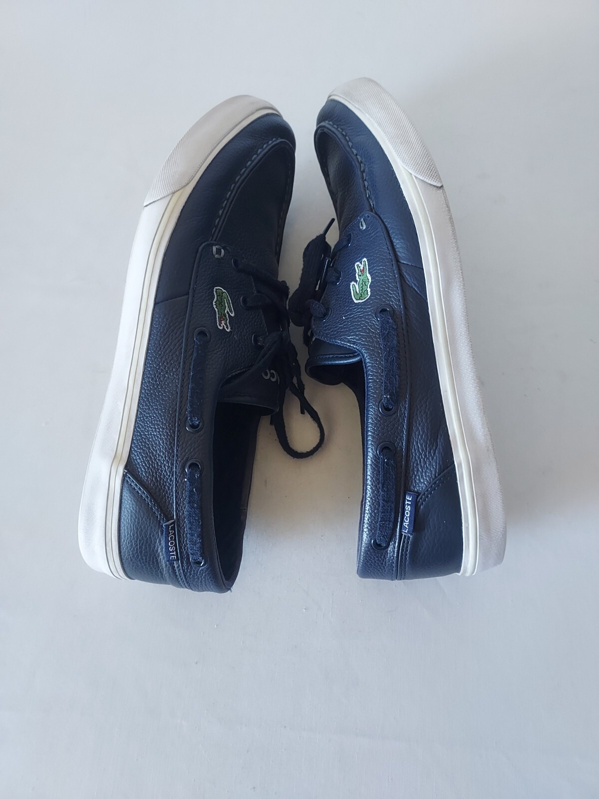 Lacoste Sport Keel Sep 2 Leather Boat Shoes Lace Ortholite Blue-White Men US11.5 thumbnail 5