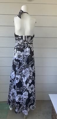 White House Black Market Floral Halter Maxi Dress Size 0 | eBay