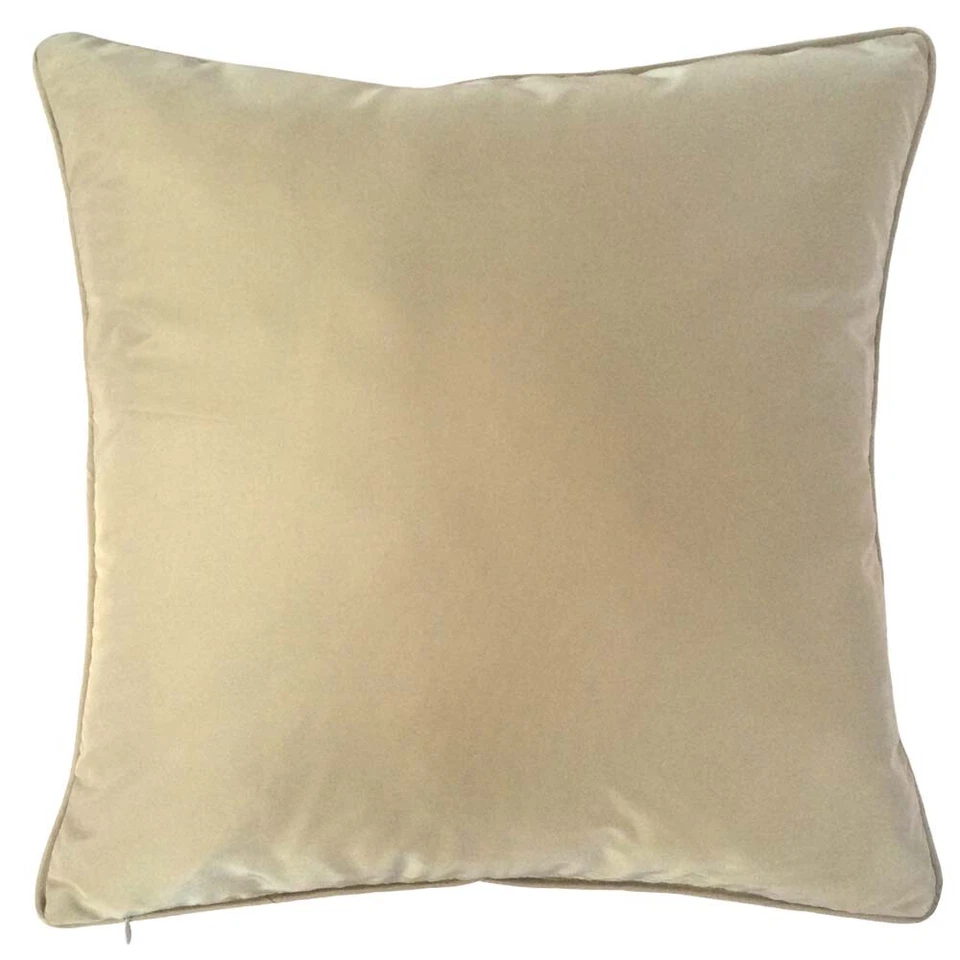 Funda de Almohada/Funda de Cojín Tapicería/Chenille Floral Beige 18x18 Hogar-Sofá Foto 2 de 4