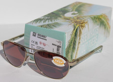 COSTA DEL MAR Fernandina POLARIZED Sunglasses Shiny Gold/Copper Silver 580P NEW