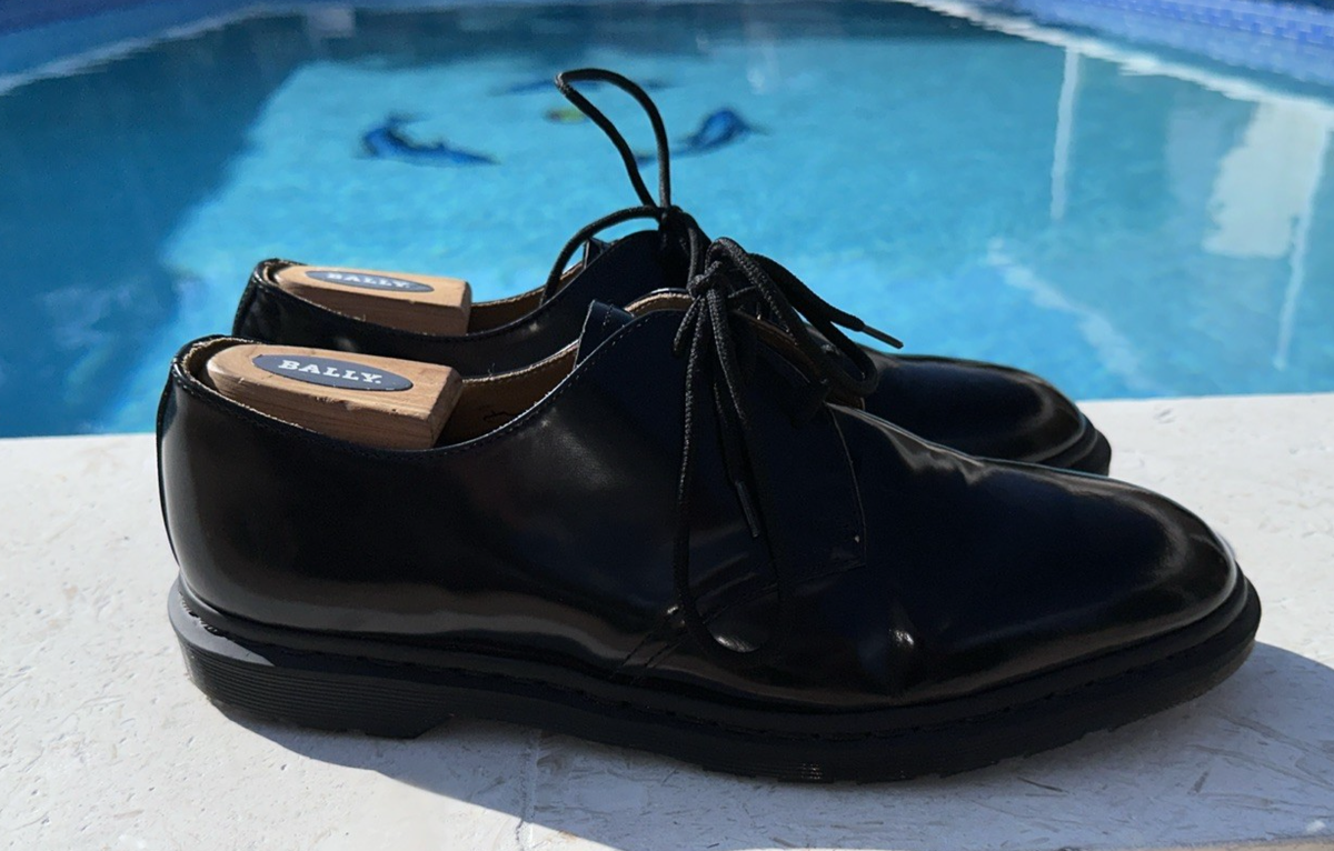 Dr. Martens Archie II Black Patent Leather Lace Up Casual Shoes Sz