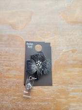 Metal Flower ID Badge Reel