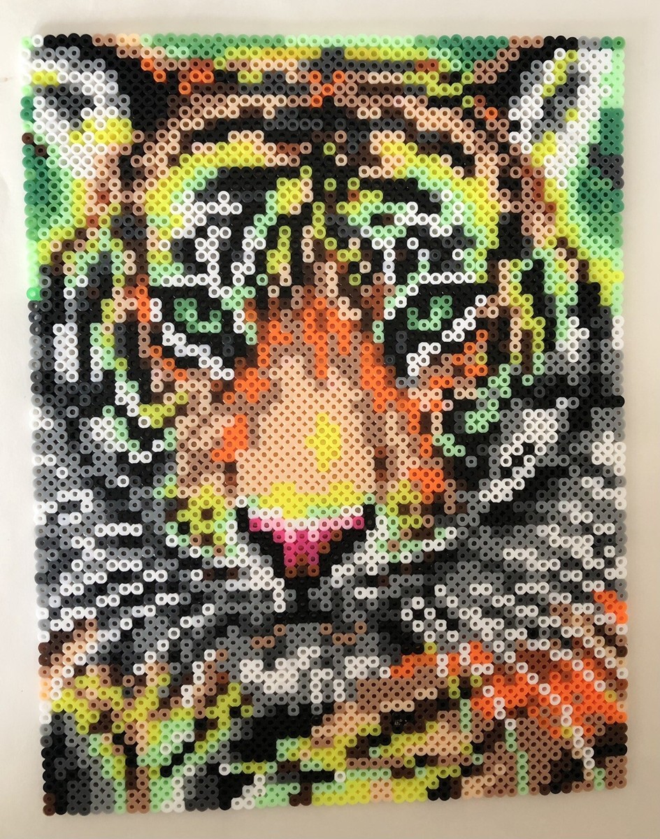 Pixel Art Hama Bead Tiger Bengal Tiger Animal Tigers Jungle Cat