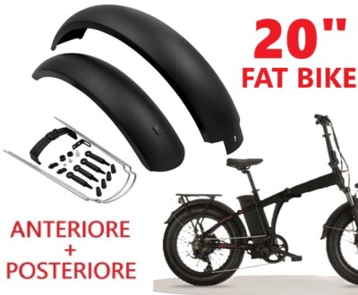 Set di parafanghi bici FAT 20 per pneumatici da 4 pollici in plastica resistente Set di parafanghi bici FAT 20 per pneumatici da 4 pollici in plastica resistente