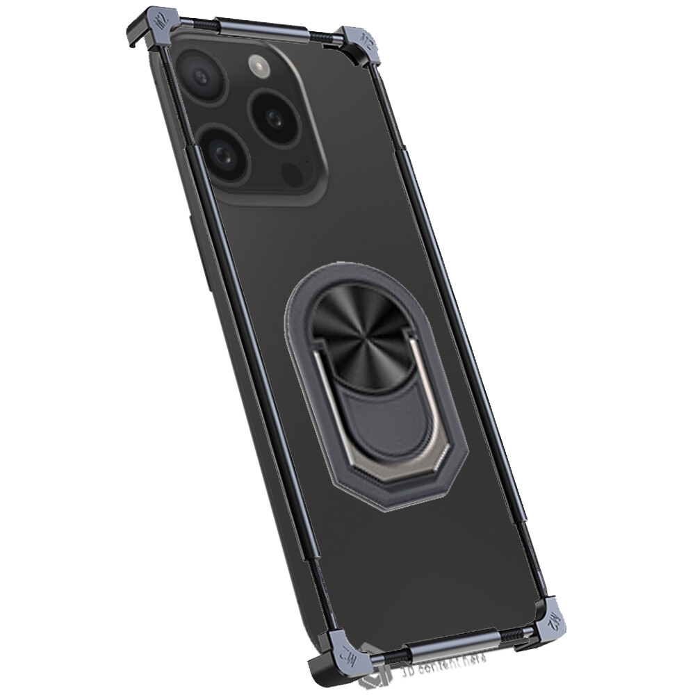 JASUBAI Cornice in alluminio per iPhone 16 Pro Max Case, Slim Metal Bumper Case per iPhone 16 Pro Max / 16 Pro, con morbido interno in TPU, cover antiurto (iPhone 16 Pro, rame