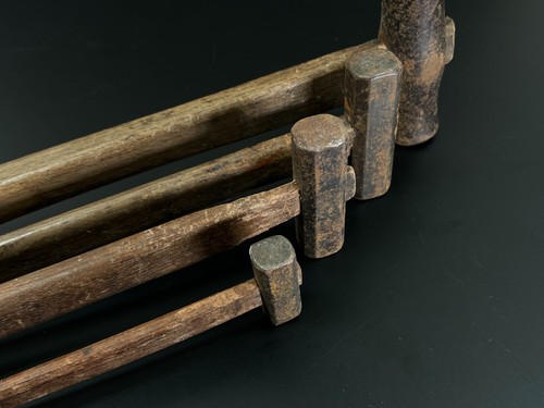 Japanese Vintage iron hammer 4set made by the famous blacksmith / Chisel d54 - Picture 7 of 17