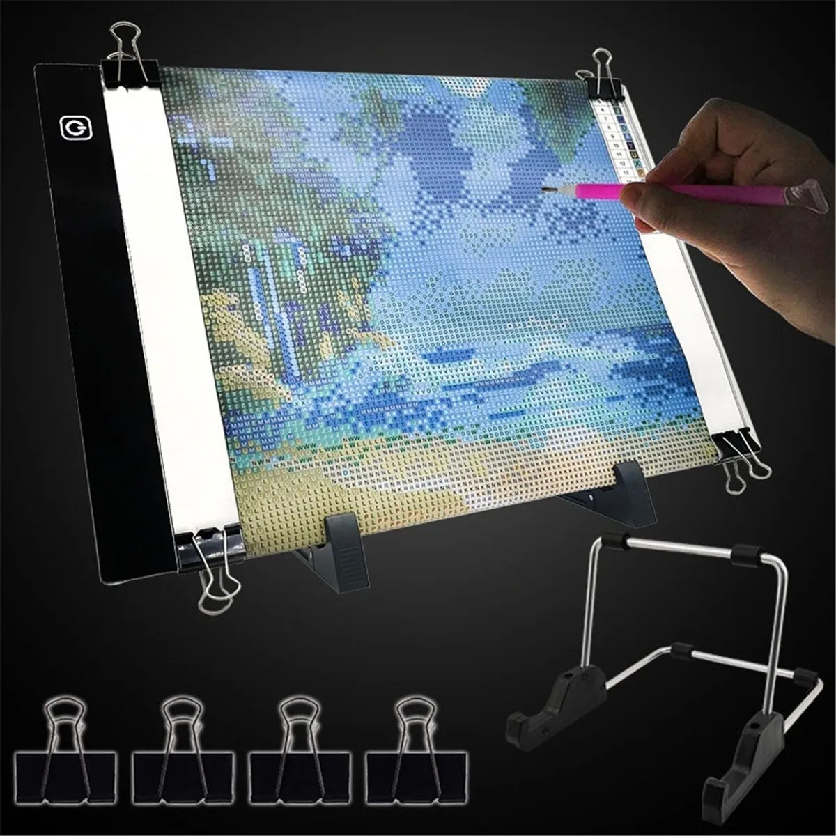 Diamond Painting Accessories Light Pad Lamp Board Tablet Drawing Tool Kit  Stand